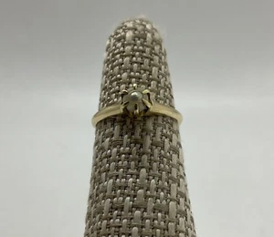 Vintage 14K Yellow Gold Women's Faux Pearl Ring Size 6 - Picture 1 of 7