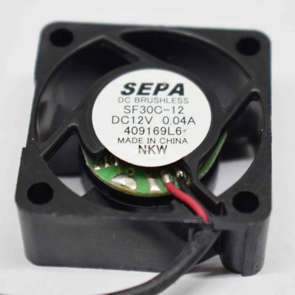 5pcs SEPA SF30C-12 12V 0.04A DC Cooling Fan 30x30x12mm 30mm 2pin Connectors - Image 1 of 4