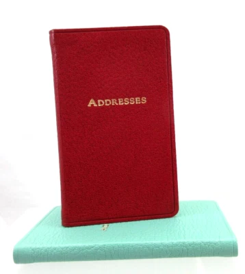 Address Book Pocket Size Leather 3x5" Soft Cover Graphic Image $40 Cranberry - Image 1 of 4
