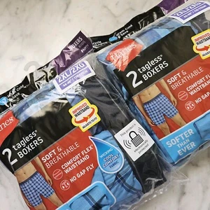 4 Paar Hanes Herren 2XL weich & atmungsaktiv feuchtigkeitsableitend kühl Komfort No Gap Fly Boxershorts  - Bild 1 von 7