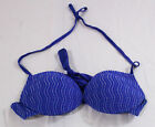 Calzedonia Women's Padded Push-Up Mykonos Bikini Top AS9 Midnight Blue Large NWT