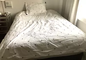 ikea twin black and white duvet covers with shams - Picture 1 of 12