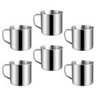  6 Pcs Children's Stainless Steel Water Cup Coffee Mugs Backpacking Mini