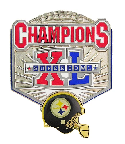 Pin de campeones del Super Bowl XL de los Pittsburgh Steelers 2006 Foto 1 de 1
