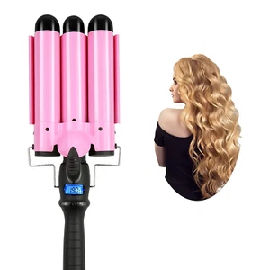 3 Barrel Curling Iron Wand 1.25 Inch 32Mm Hair Crimper Hair Waver with LCD Temp - Picture 1 of 6