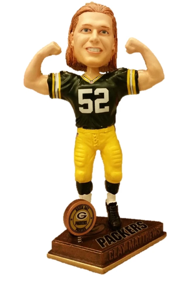 Clay Matthews Green Bay Packers numerados individualmente a solo 144 Bobblehead NFL Foto 1 de 1