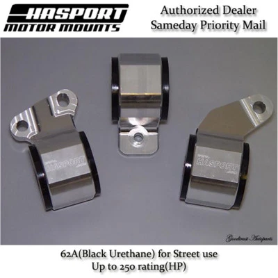 Hasport for 88-91 Honda Civic/CRX D-Series OBD0 Stock Replacement Mount Kit 62A - Image 1 of 2