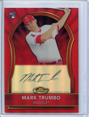 2011 Topps Finest Red Refractor Auto /25 Mark Trumbo RC #71 Rookie - Image 1 of 2