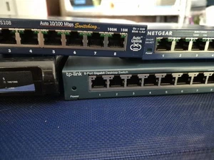 POE And Fast Ethernet Switch Bundle Lot, Used And Tested See Description - Picture 1 of 9