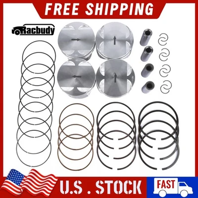 4PCS Pistons & Rings Kit For Pontiac G5 G6 Solstice Saturn Aura Sky Vue 2006-10 Foto 1 de 4