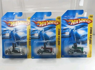 lot of 3 Hot Wheels 2008 New Models 06/40 White, Red, Green Dragtor  - Изображение 1 из 4