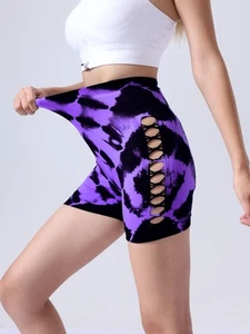 Womens High Waist Yoga Shorts Butt Lift Scrunch Pants Booty Leggings Workout Gym - Picture 1 of 12