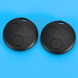 2pcs 3 Button Remote Key Fob Case Shell Fit For Smart Fortwo 450 1998-2007 - Picture 1 of 6