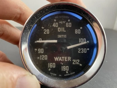 Austin Healey Sprite Mk1 Oil Pressure And Water Temp Gauge GD 1502/01 Foto 1 de 4