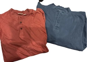 Due L.L. Bean manica lunga Henley’s taglia media adulto - Foto 1 di 5