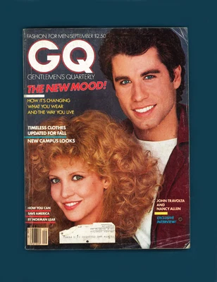 GQ-SEPTEMBER 1981-JOHN TRAVOLTA/NANCY ALLEN-THOM FLEMING-WARHOL AD-BRUCE WEBER - Image 1 of 4