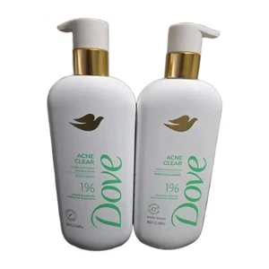 Pack Of 2 Dove Acne Clear Body Wash Salicylic Acid Birch & Cucumber 18.5 oz New - Picture 1 of 3