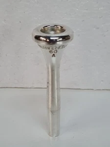 VINTAGE FRANK HOLTON & CO 60A TRUMPET MOUTH PIECE SILVER PLATED. - Picture 1 of 8