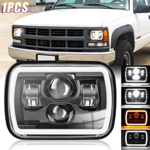 For Chevy C1500 C2500 C3500 Suburban Pickup 7x6 5x7''LED Headlights Z-Shape Beam - Picture 1 of 13