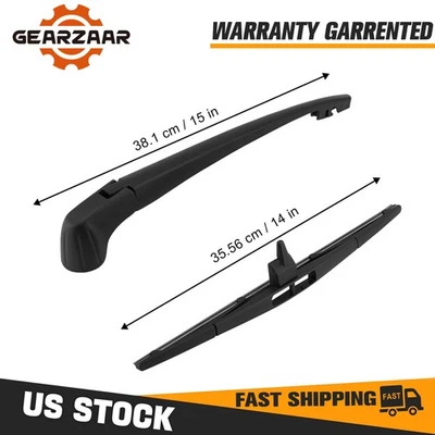 Juego de brazo y cuchillas limpiaparabrisas trasero para Honda Pilot 2009 2010 2011 2012 2013-2014 2015 Foto 1 de 3