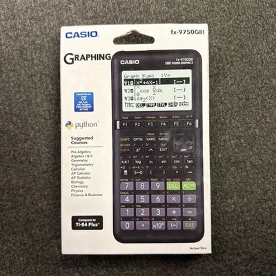 Casio FX-9750GIII Graphing Calculator Python & Natural Text Book Display **NEW** - Image 1 of 2