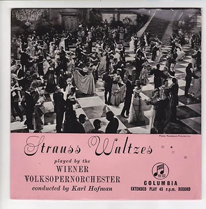 Volksopernorch Wiener Vinyl 45 RPM EP 7 " Wine Women And Song Strauss Columbia - Picture 1 of 1