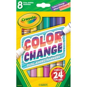 Color Changing Dual Tip Broad Line Markers, 8 Ct, School Supplies for Kids - Picture 1 of 4