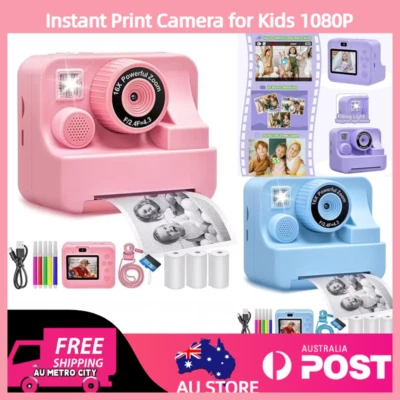 Instant Print Camera for Kids 1080P Digital Camera Toys HD Video Recorder Gifts - Image 1 of 4