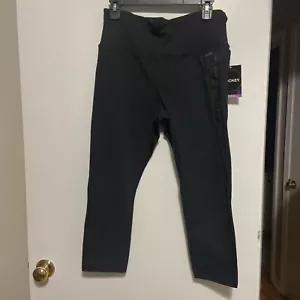 Jockey Black Capri Leggings Crop High Waisted Pants Stretch Women's Size Large - Picture 1 of 7