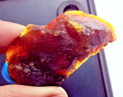 Lose Edelstein 100% Natürlicher Bernstein Roh 41,80 Ct Mit Kostenloses Geschenk - Bild 1 von 4