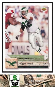 Upper Deck #185 1992 Reggie White - Philadelphia Eagles - Imagen 1 de 2