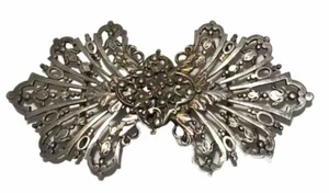 Sterling Silver Guilt Belt Buckle Art Nouveau - Picture 1 of 6