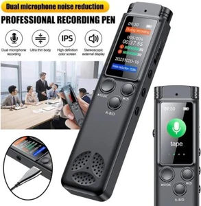 8GB/64GB Voice Activated Mini Digital Sound Audio Recorder Dictaphone MP3 Player - Picture 1 of 21