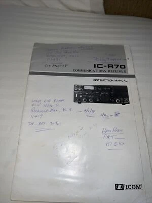 ICOM IC-R70  INSTRUCTION MANUAL ORIGINAL - Image 1 of 4