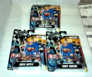 LOT- HOT WHEELS NASCAR Justice League Mark Martin Kurt Busch Greg Biffle *READ* - Picture 1 of 12