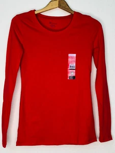 NO BOUNDARIES rotes SEMI-FITTED LAGENLOOK Langarm T-Shirt Small 3-5 5L54 - Bild 1 von 4