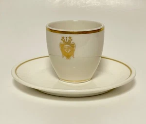 De colección PALACE HOTEL, San Francisco Demitasse Copa y Platillo Logotipo Dorado RARO - Imagen 1 de 11