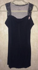 SOPHIE B Black Laser Edge Cut Firm Control Shaping Slip Dress Lace NWT Womens S - Picture 1 of 4