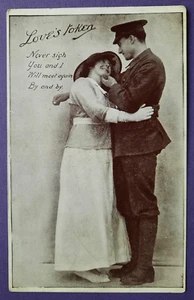 Postcard Love's Token,Soldier,Romance.Greetings.WW1 - Picture 1 of 3