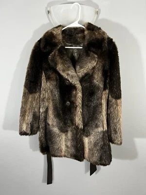 Vintage Borglura Faux Fur Double Breasted Coat - Tailored by Dubrowsky & Joseph - Image 1 of 4