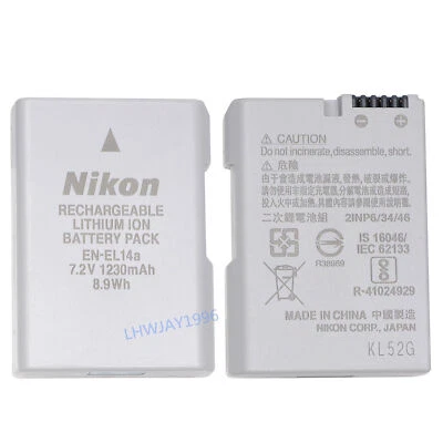 Batería para Nikon EN-EL14a P7800 P7700 D5100 D5300 D5500 D3300 MH24 Foto 1 de 4
