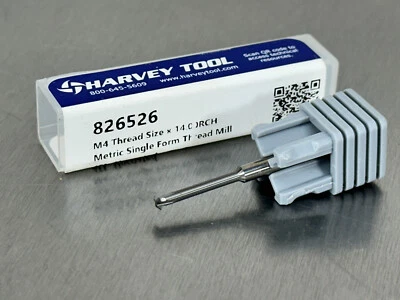 Harvey M4 Carbide Thread Mill Single Form Milling Cutter 826526 - Image 1 of 3