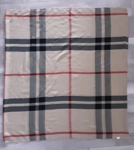  Tan Black Red Checked Scarf  Infinity - Picture 1 of 7