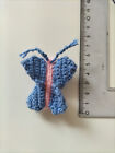 Schmetterling Kchenmagnet Memoboardmagnet gehkelt Handarbeit rosa blaue Flgel