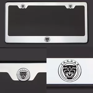 T304 Cromo Nuevo Logotipo Jaguar Negro Grabado con Láser Grabado Placa Marco Etiqueta - Imagen 1 de 6