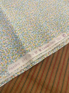 Vtg Fabric Teeny Tiny Small Scale Calico Floral Pacific M. Lowenstein BTHY 45"W - Picture 1 of 11