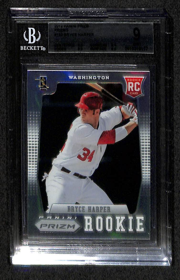 2012 Panini Prizm #152 Bryce Harper Rookie Silver Rookie Silver BGS 9 Mint