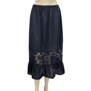 Cotton Half Slip Ruffle Skirt Dress Extender Lingerie Frill Petticoat For Woman - Picture 1 of 17