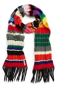 Burberry Rainbow Placement Knit Scarf Long Shawl cashmere new with tag - Picture 1 of 7