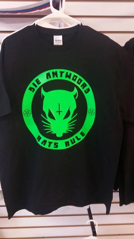 Camiseta rap hip-hop DIE ANTWOORD Rats Rule África do Sul ZEF Ninja Yolandi - Imagem 1 de 1